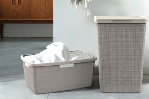 Jute Wasmand 46L - Taupe - Wasmanden