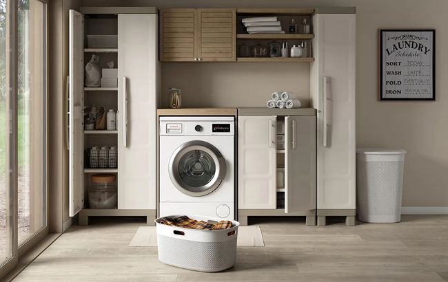 Armario escobero de resina Excellence - 182x45x65 cm. - 