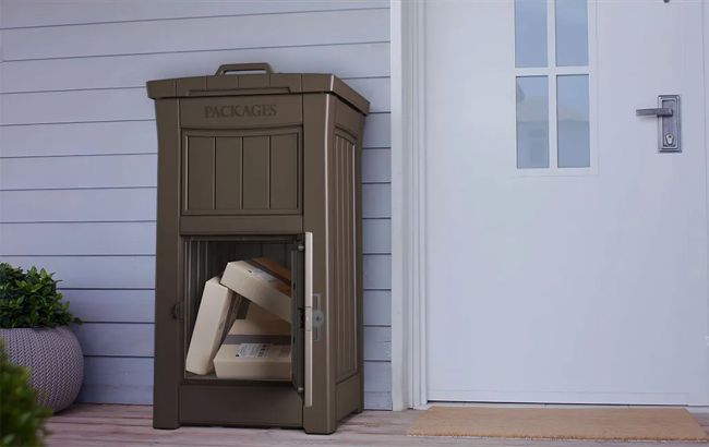Weather-Resistant Brown Package Delivery Box - Keter US
