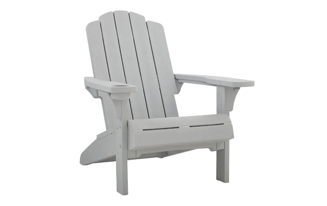 Kiawah Gray Outdoor Adirondack Chair - Keter US