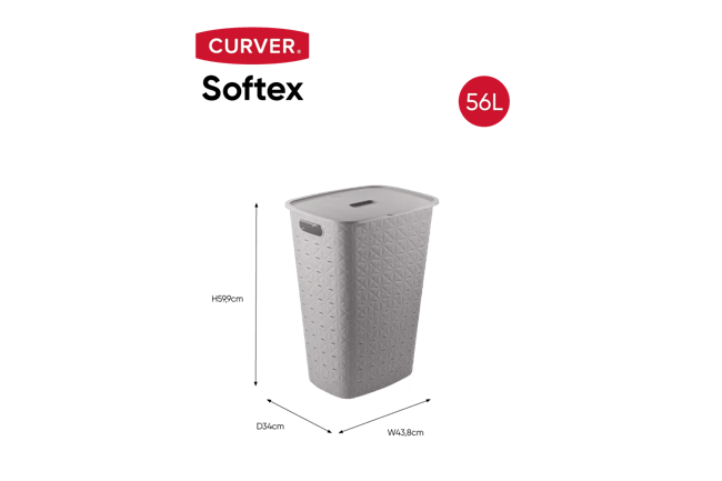סל כביסה סופטקס 56 ליטר - 