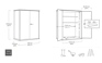 Cortina Alto Tuinkast - 140x73,6x170,4cm - Grijs