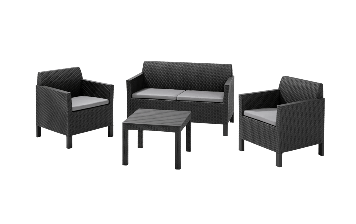 Conjunto Exterior de 4 plazas Orlando - Grafito