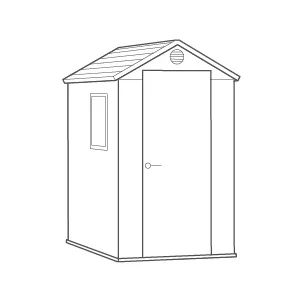Buy Darwin Medium Grey 4x6 Storage Shed - Keter Canada