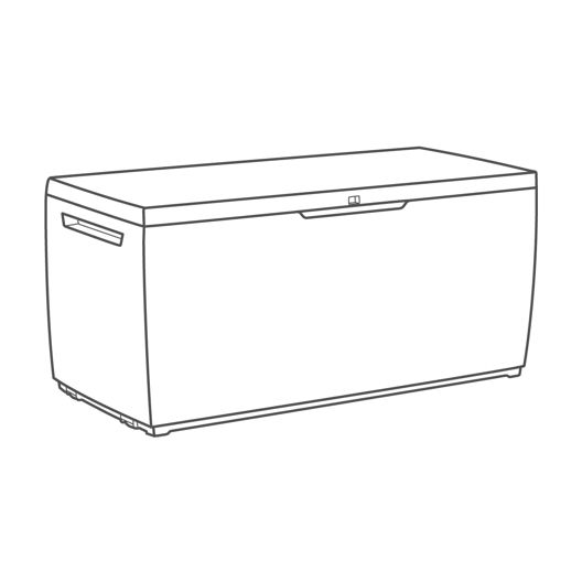 Arcón de exterior Capri 123x54x57 cm y 305L - Marrón