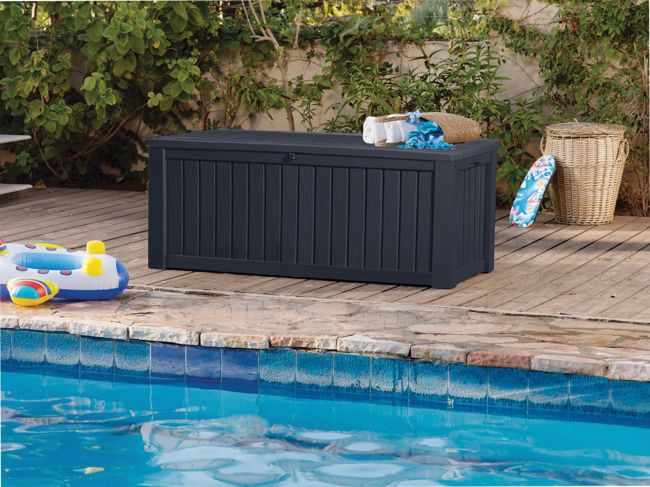 Rockwood Graphite 150 Gallon Storage Deck Box - Keter US