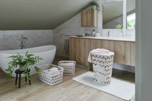 Oceana Wasmand 30L - Wit - Wasmanden