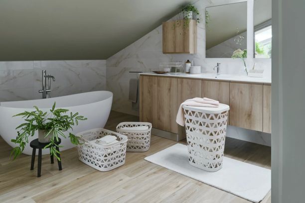 Oceana Wasmand 30L - Wit - Wasmanden