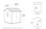Signature Apex Shed 7x7.5ft - Ashwood Brown - Grey