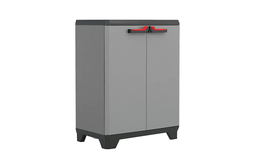 Armario bajo de resina Stilo - 90x39x68 cm. - Negro