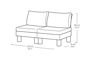 Salon de jardin Elements modulable 2 fauteuils et Table basse - Noir