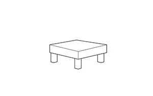 Salon de jardin Elements modulable 2 fauteuils et Table basse - Noir