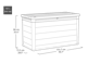 Signature 757L Opbergbox - Storm Grijs
