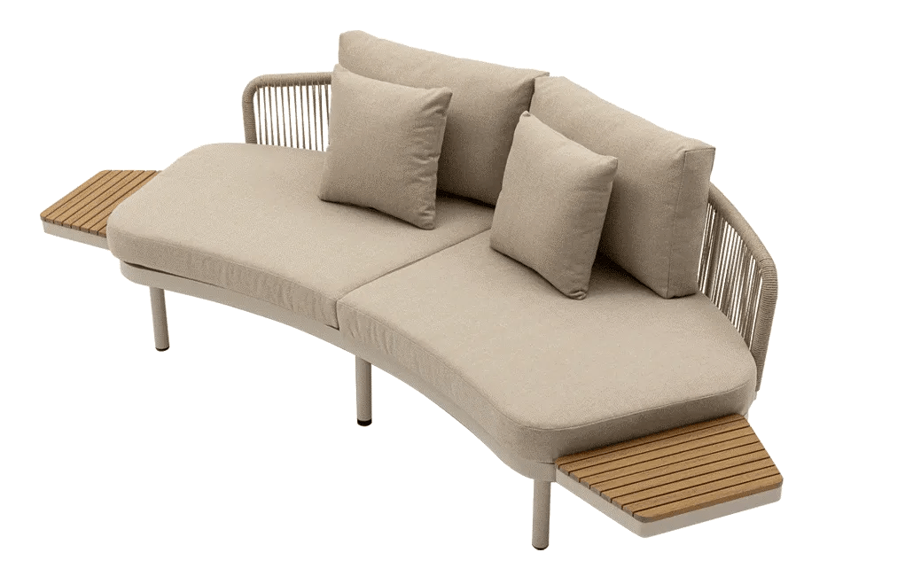 ספת רביצה מרקש + 2 שולחנות צד  - בז