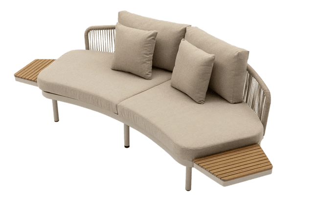 ספת רביצה מרקש + 2 שולחנות צד  - בז