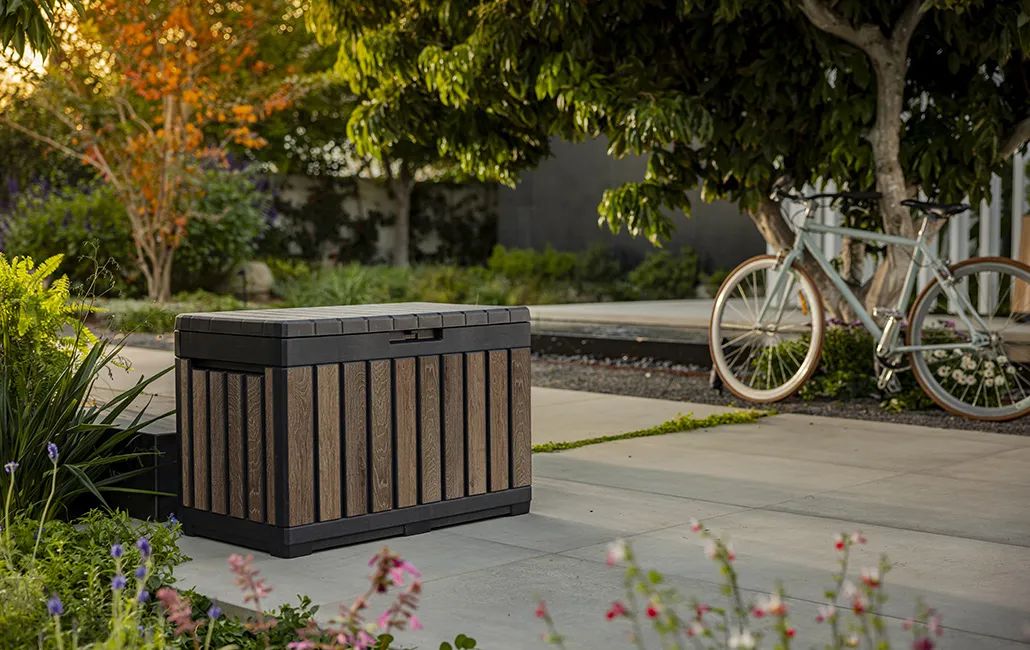 Buy Signature 190-Litre Deck Box in Walnut Brown - Keter Canada