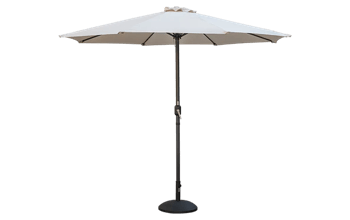 שמשיה עגולה 3 מטר - לבן-קרם - שמשיות לגינה ולמרפסת