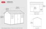Oakland Grey Large Storage Shed - 11x7.5 Shed - Keter US