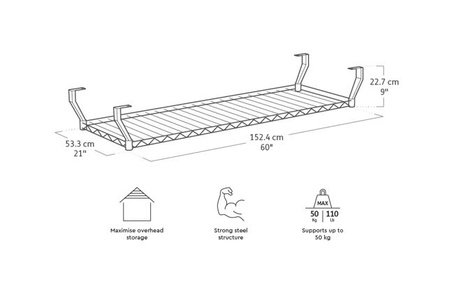 Overhead Rack  - Schwarz