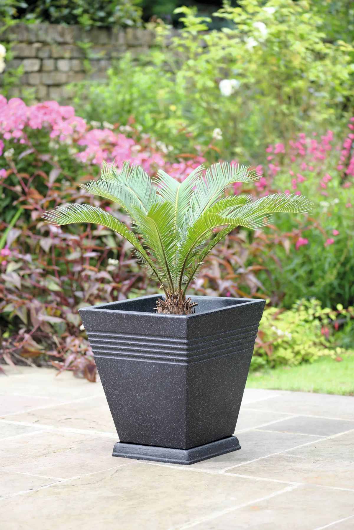 Piazza Square Planter 34cm Set of 2 - Granite
