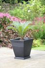 Piazza Square Planter 34cm Set of 2 - Granite