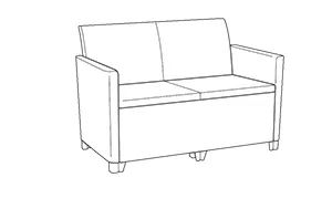 Marie 4 Seater Double Lounge Set  - Grey