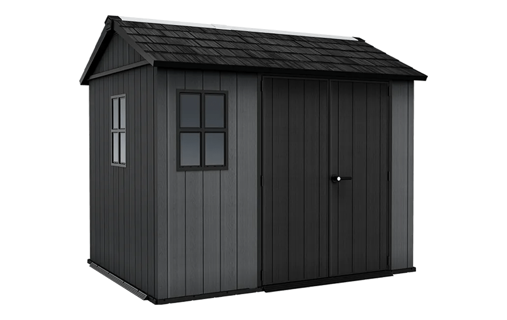 מחסן גינה ניוטון פלוס - 7.5x9 רחב - אפור