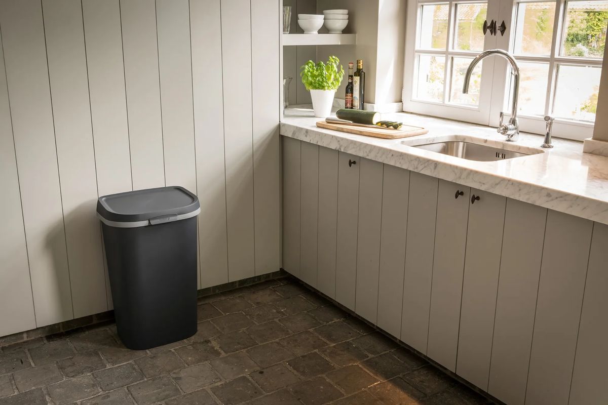 Mistral Flat Afvalbak 50L - Antraciet