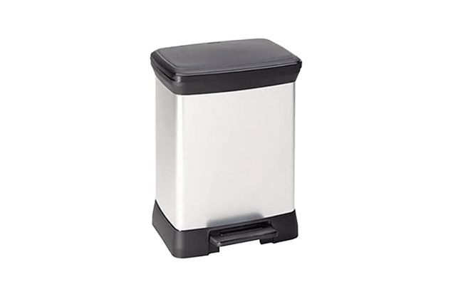 פח אשפה דקו עם פדל 30 ליטר - כסוף