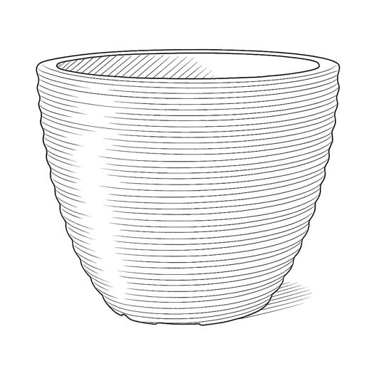 Honey Pot Low Planter 37cm Set of 2 - Marble Green