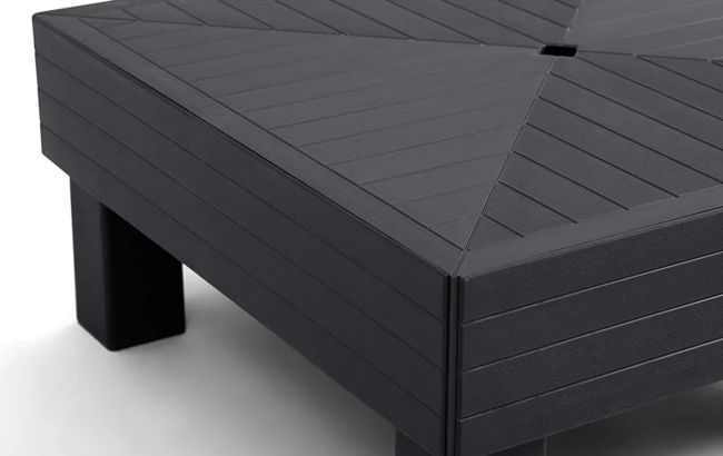Salon de jardin Elements modulable 2 fauteuils et Table basse - Noir