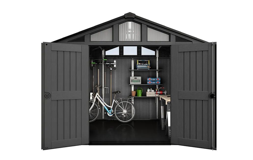 Cabanon de jardin Stronghold de 10 x 8 pi, graphite – Keter Canada