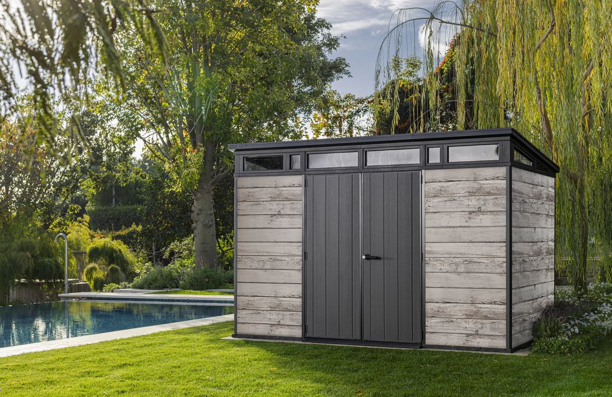 Signature Coastal Grey Large Storage Shed - 11x7 Shed - Keter US