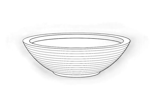 Varese Low Bowl Planter 60cm Set of 2 - Millstone Grey
