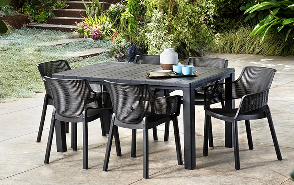 Fauteuil Elisa - Lot de 4 - Graphite