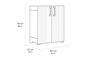 Armario bajo de exterior Groove - 98x45x80cm. - Beige