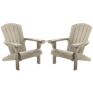 Alpine Adirondack Chair, Set of 2 - Silver Sage
