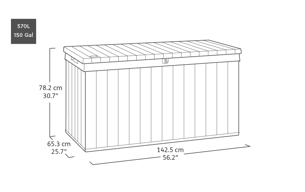 Darwin 570L Storage Box - Grey