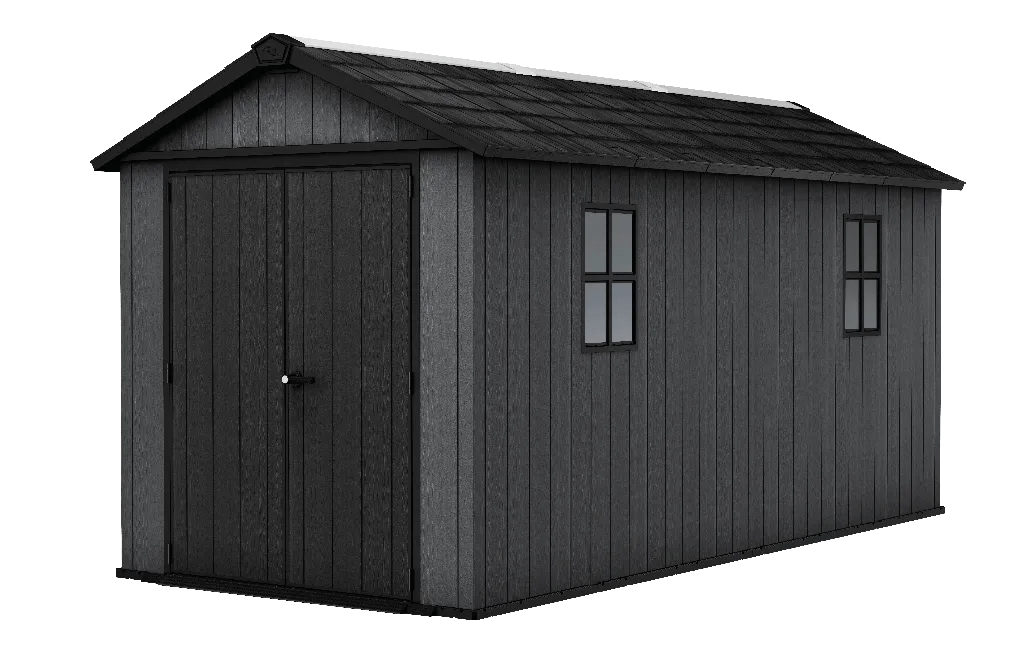 Newton Plus 7.5x15 Storage Shed - Graphite