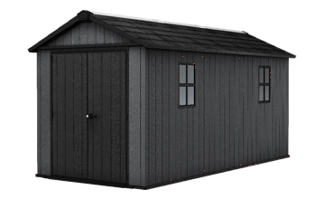 Newton Plus 7.5x15 Storage Shed - Graphite - Large Sheds