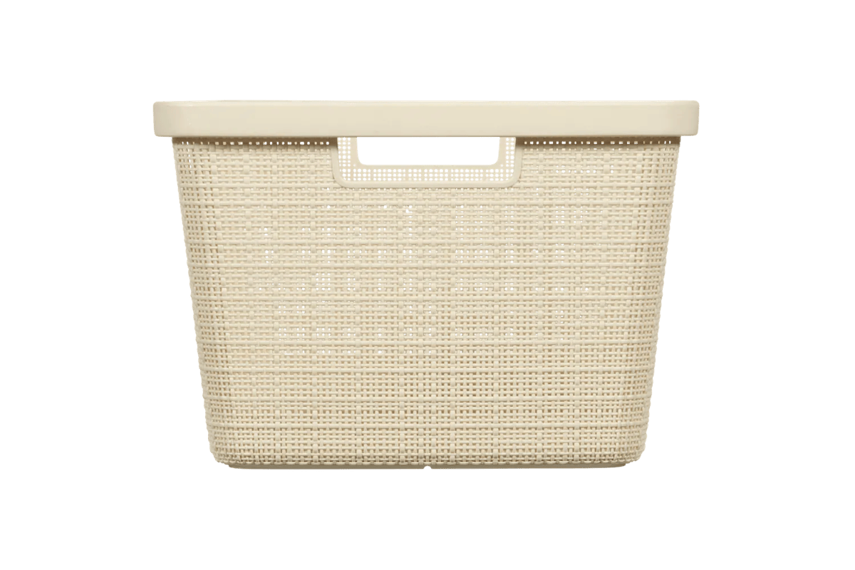 Jute Wasmand 46L - Wit