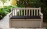 Solana Brown 70 Gallon Outdoor Storage Bench - Keter US
