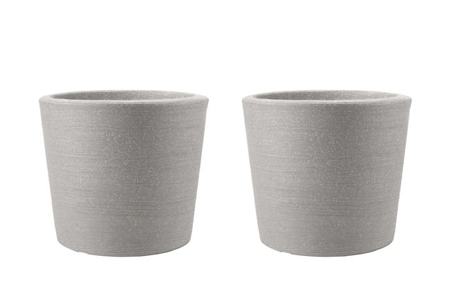 Varese Low Planter 40cm Set of 2 - Alpine Grey