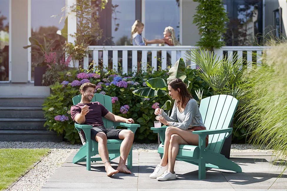 Lot de 2 fauteuils Adirondack Troy - Turquoise