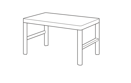 Lyon Verstellbarer Tisch - Grau