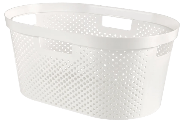 סל כביסה אינפיניטי 40 ליטר - לבן