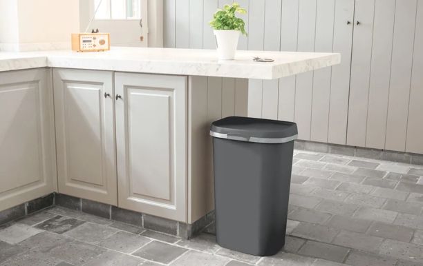 Mistral Flat Afvalbak 50L - Antraciet - Afvalemmers
