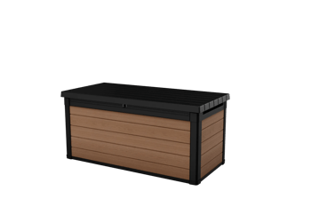 Arcón de exterior Cortina 151,7x72x70 cm y 570L  - Marrón madera - Outlet