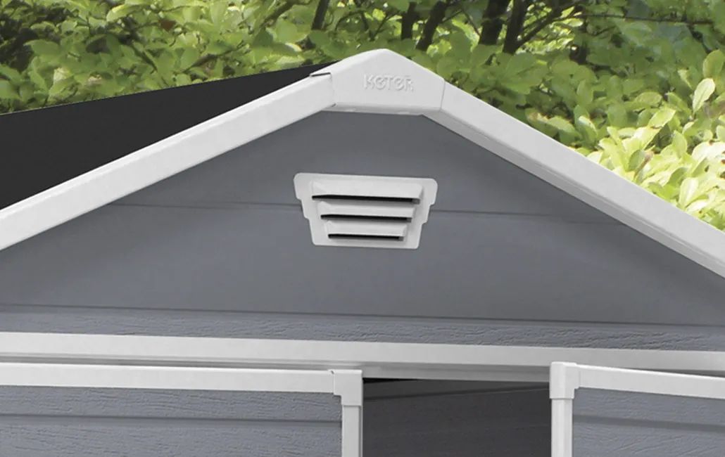Caseta de exterior Manor 6x5 - 185x152x226 cm y 2,5m2 - Gris