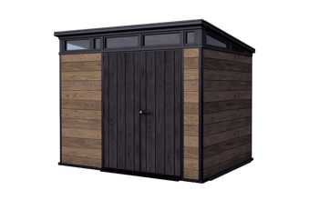 Signature 9x7 Storage Shed - Walnut Brown - Large Sheds